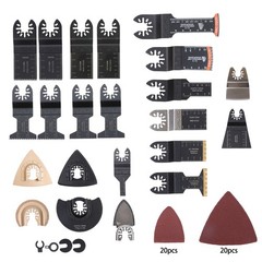 104 PCS Multitool Cutting Blades Kit Quick Release Oscillating Saw Blade Combina