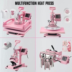 8 in 1 Heat Press Printing Machine 15″x12″ Sublimation Transfer w/ 30OZ Tumblers