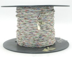 M27500-22RC6U00 22/6 Silver Coated Copper PTFE Twisted Hex Wire, 384ft