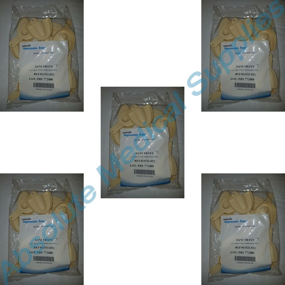 *5-Packs* WaterPik #11 Large Upper 12 Impression Sani Trays 011521-012