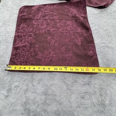Ralph Lauren Home 18 In Burgundy Jacquard Floral Dinner Napkin Polycotton