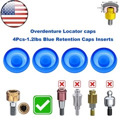 US Dental Overdenture Locator Core Tool Retention Male Caps For Abutment Inserts