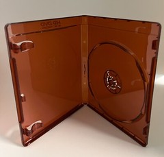 SALE! 50 HD Single 12mm DVD Cases Box With Logo, Burgundy Red, HD-DVD-S12-R-W