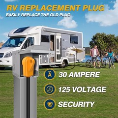 RV 30AMP 125V Receptacle Plug Male Power Cord End Replacement Electrical Plug US