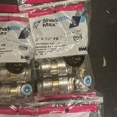 24 Sharkbite Max Push To Connect 1/2”x1/2” PB Polybutylene Adapters New(383)
