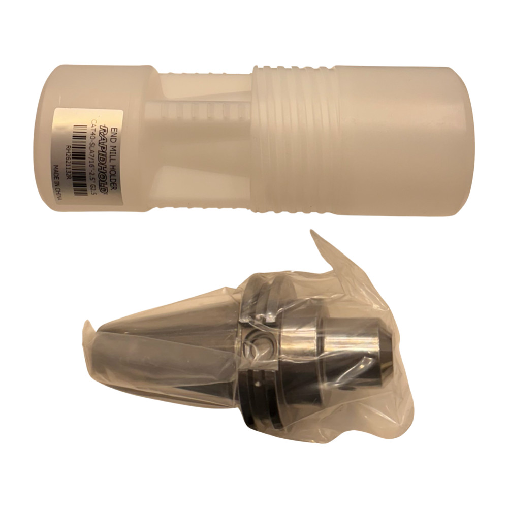 RapidHold CAT40-SLA 7/16″ End Mill Holder 2.5″ Protruding Length G2.5 Balanced