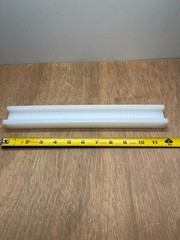 1-1/2″ W X 7/8″ H 12″ L 1/4″ Leg 1″ W Slot UHMW Polyethylene U-Channel White USA