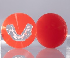 NOBILCAM Flexible Disc Block Nylon Resin Clear Pink Shade 98mmx20mm/25mm for Lab