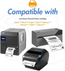OfficeSmartLabels ZE1114100 [ 1.25″ x 1″ ] Direct Thermal Labels, Compatible wit