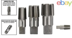 3 Piece NPT Pipe Tap Set for Plumbing, 1″ 1-1/4″ 1-1/2″ Sizes Included