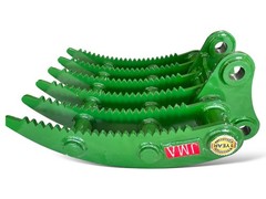 JMA 24in Mini Excavator Root Rake 4.5-6.5 Ton 45mm Pin-On Land Clearing Grapple