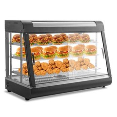 3-Tier 35″ Commercial Food Warmer Display Countertop Pizza Cabinet 1500W ROVSUN