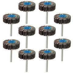 10x Flap Wheel for Dremel Rotary Tool 80 Grit Paint Rust Sanding Polishing Disc