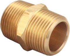 3/4 Inch NPT Brass Nipple Male Pipe Fitting Adapter, Hex Nipple, 3/4 inch x 3…