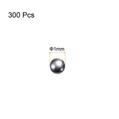 300pcs Precision Balls 1mm Diameter G25 Chrome Steel Ball for Bearings, Silver