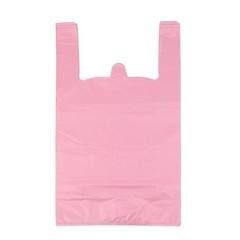 LazyMe T Shirt Bags, Pink Plastic Bags with 50 Count (Pack of 1),