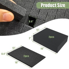 4 Pack Gun Case Foam Inserts 16x12x2 & 16x12x0.4 Inches Pick and Pluck Foam …