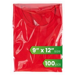 Self Sealing Cellophane Bags 9×12 Inch – 100 Count T Shirt inches, Clear