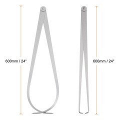 2pcs Firm Joint Inside/Outside Caliper 600mm 24 Inch Tool Steel Measurement Tool
