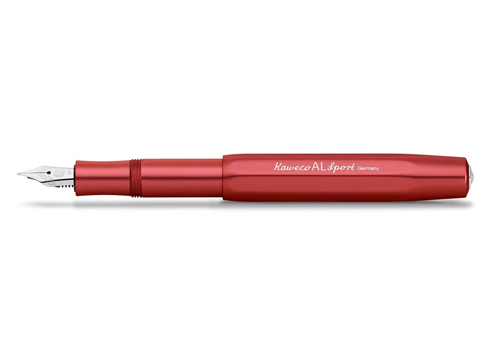 Kaweco AL Sport Fountain Pen Deep Red Aluminum Medium Nib 13cm Refillable