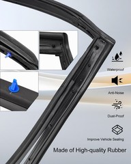 Rear Door Rubber Weatherstrip Seal Left & Right Fit for Nissan Sentra 2013 20…