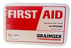 Grainger 10 Person First Aid Kit 54557 OSHA Emergency Safety Case Brand New READ