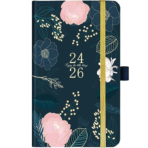 2024-2026 Monthly Pocket Planner – 3 Year Monthly Calendar with Leather Cover
