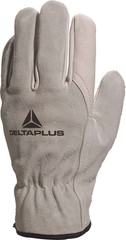 (QTY 12 Pairs) Delta Plus FBN49 Full Grain Leather Safety Work Glove Size 08