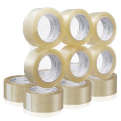 12 Rolls Carton Sealing Clear Packing Tape Box Shipping – 1.8 mil 2″ x 110 Yards