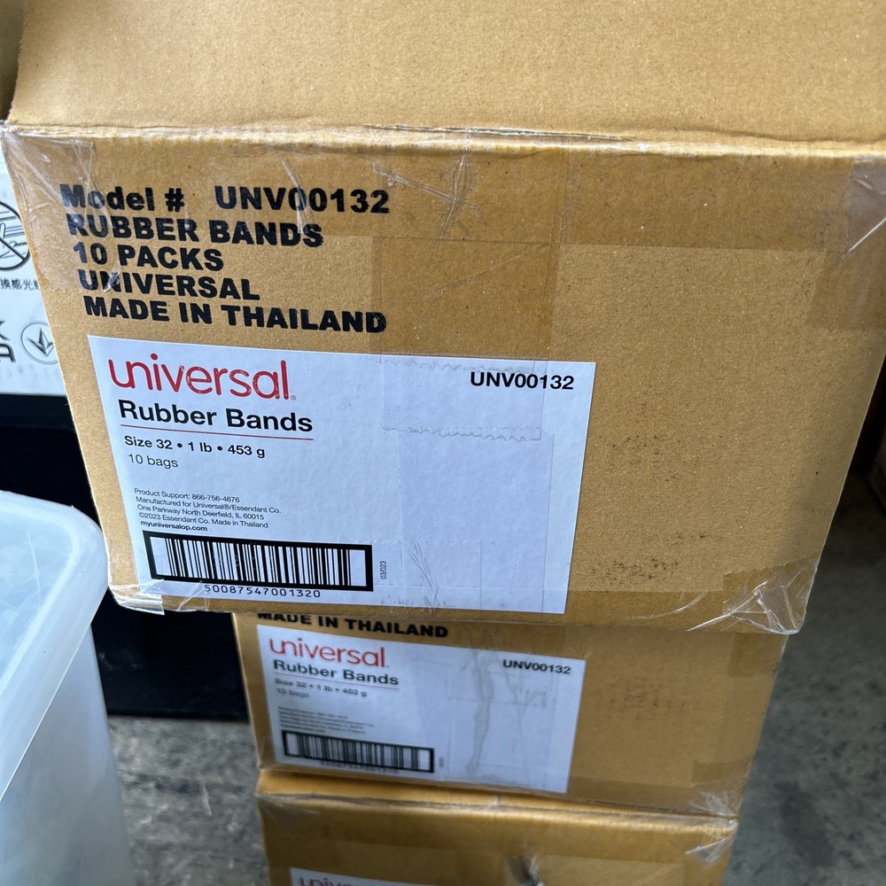 10- Universal 00132 0.04 in. Gauge Size 32 Rubber Bands – Beige (820/Pack) New