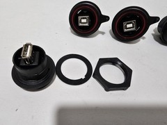 4 PC BULGIN PX0842/B Connector Ethernet/Modular IO Panel Socket IP68/IP69K