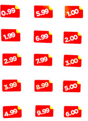 $1.00 Price Stickers 1.5×1 Red Sale Labels Peel & Stick 1000 Roll
