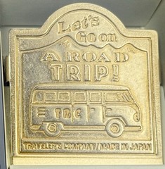 Traveler’s Company Factory Let’s Go On A Road Trip Notebook Brass Clip Limited