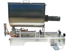 100-1000ml, Paste Filling Mixing Machine, Piston Filler Machine with Big Hopper