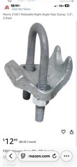 Lot of 5 Grainger 3KG70 Right Angle Beam Clamp 1-1/2” Conduit Pipe KRA-150M