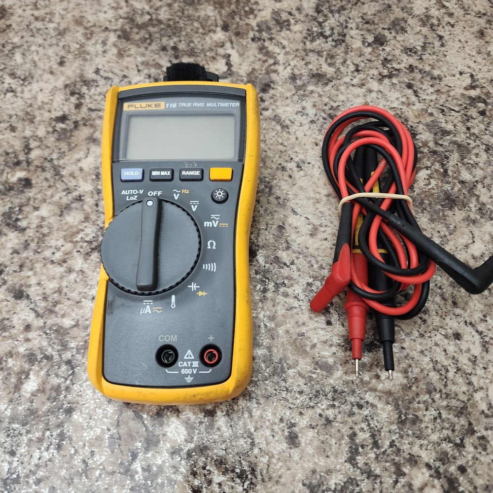FLUKE 116 True RMS HVAC Digital Multimeter With Leads No Case