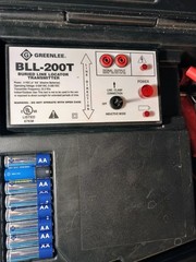 Used Greenlee (BLL-200) “Buried Line Locator” with Case and All Attachments
