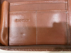 Vtg DayTimer Planner Organizer Brown Leather Zipper Closure 7Ring Binder 8×10.5″