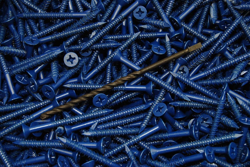 (150) Phillips Flat Head 1/4 x 2-3/4 Concrete Masonry Screws Tapcon Anchor & Bit