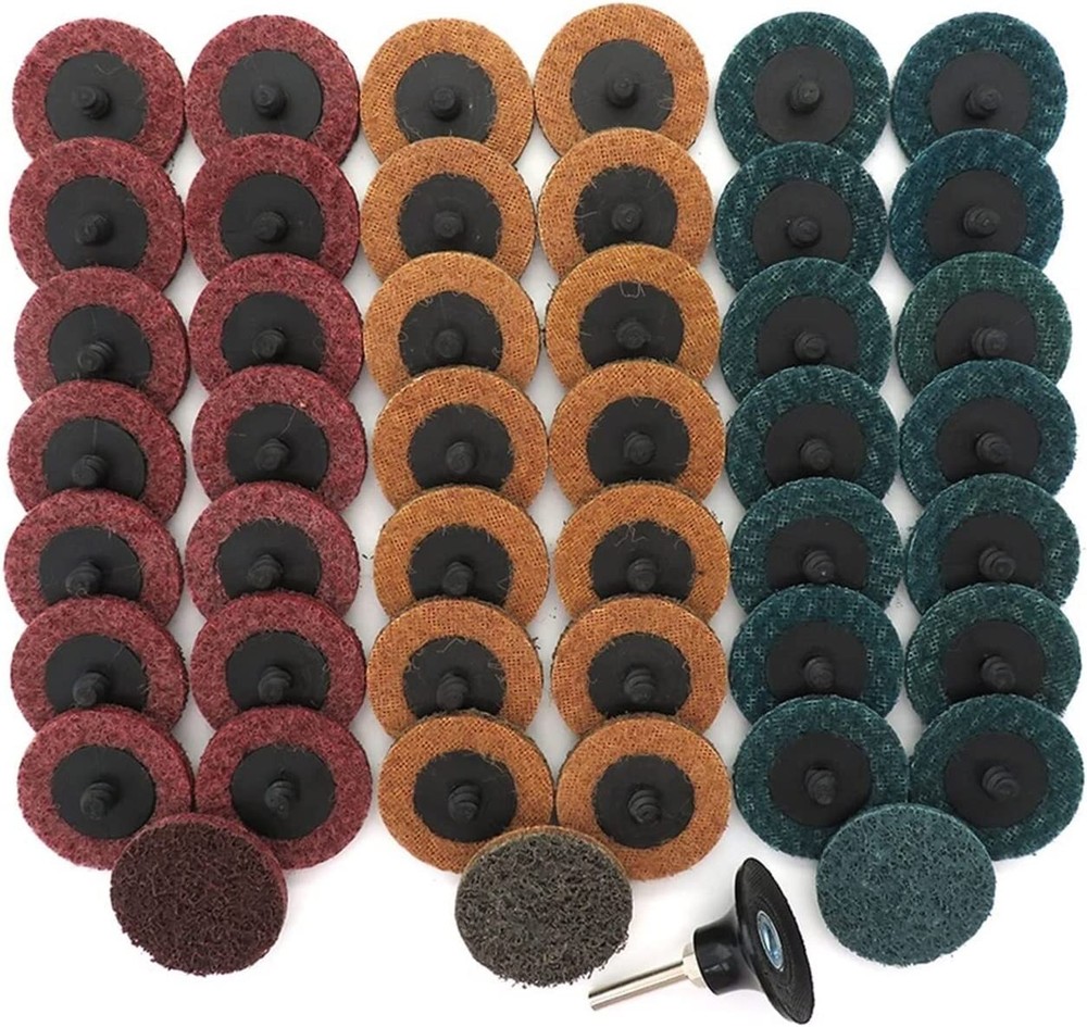 46PCS Roll Lock Sanding Discs 2Inch Quick Change Discs W/ Holder for Die Grinder