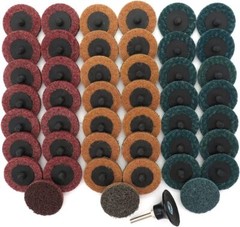 46PCS Roll Lock Sanding Discs 2Inch Quick Change Discs W/ Holder for Die Grinder