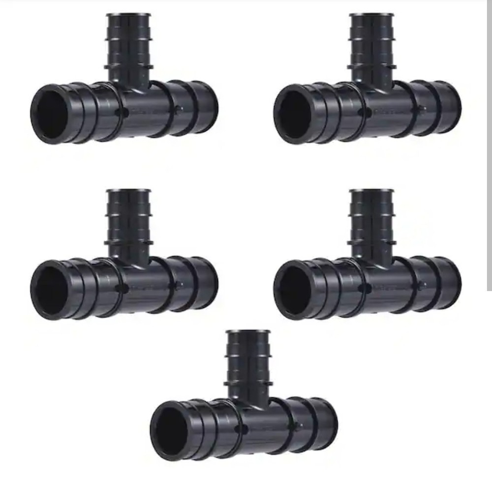 Sharkbite 1 in x 1 in x 3/4 in PEX-A Poly Expansion Reducing Tee Fitting (5-Pk)