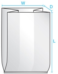 1000 Clear 1-Mil Gusseted Bags FDA Plastic Poly Baggies Gusset Packaging