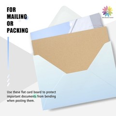 Mat Board Center, 50 Corrugated Cardboard Sheets 8.5×11 Inches Flat Card Boar…