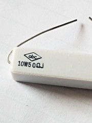 LOT OF 10 PIECES ABC 50 ohm 10w 5% wire wound ceramic resistor New