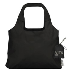 ChicoBag Vita rePETe + Refine | Eco-friendly Reusable Shoulder Tote Obsidian