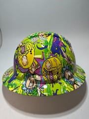 New Full Brim Hard Hat Custom Hydro Dipped RICK N MORTY. Free Shipping