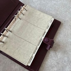 Filofax 1980s Late Bible Size System Notebook Italian Calf Leather Vintage