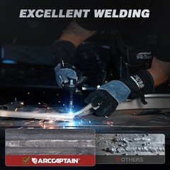 ARCCAPTAIN 135A MIG Welder 3 in 1 Flux Core MIG/Lift TIG/Stick Gasless LED 110V