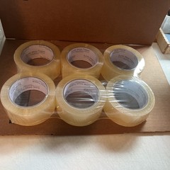 6 Rolls Carton Sealing Clear Packing Tape Box Shipping- 1.8 mil 2″ x 110 Yards